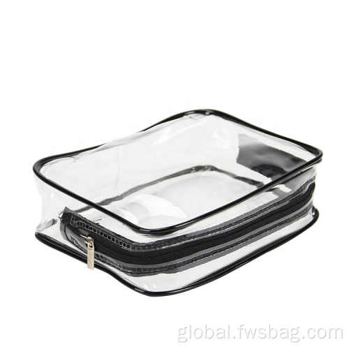 China Transparent pvc cosmetic bag clear make up pouch Supplier